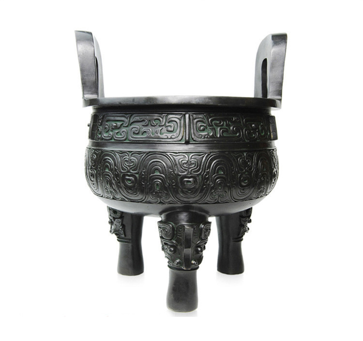 铜工艺品圆鼎摆件家居商务礼品仿古克鼎青铜器广场室外鼎