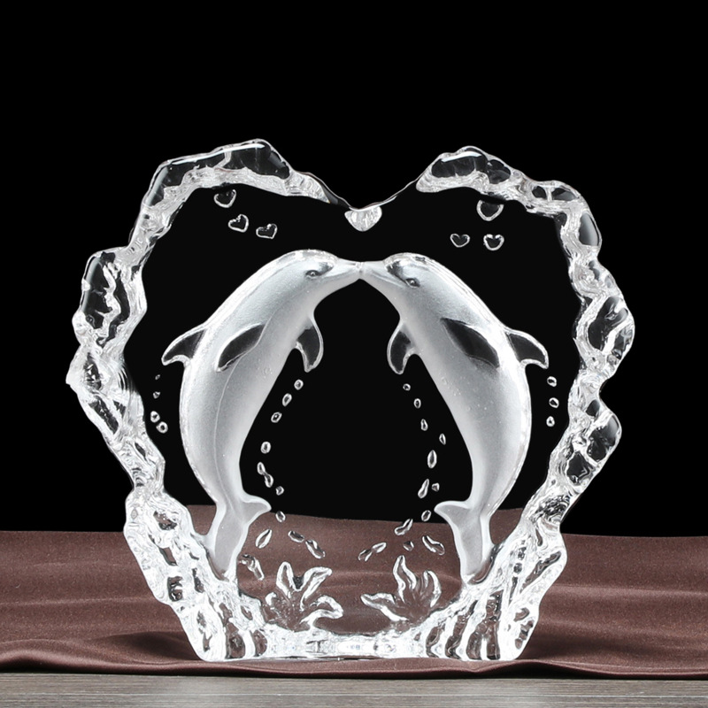 高档3d深雕水晶摆件 精美天然水晶家居摆件 水晶礼品定制批发