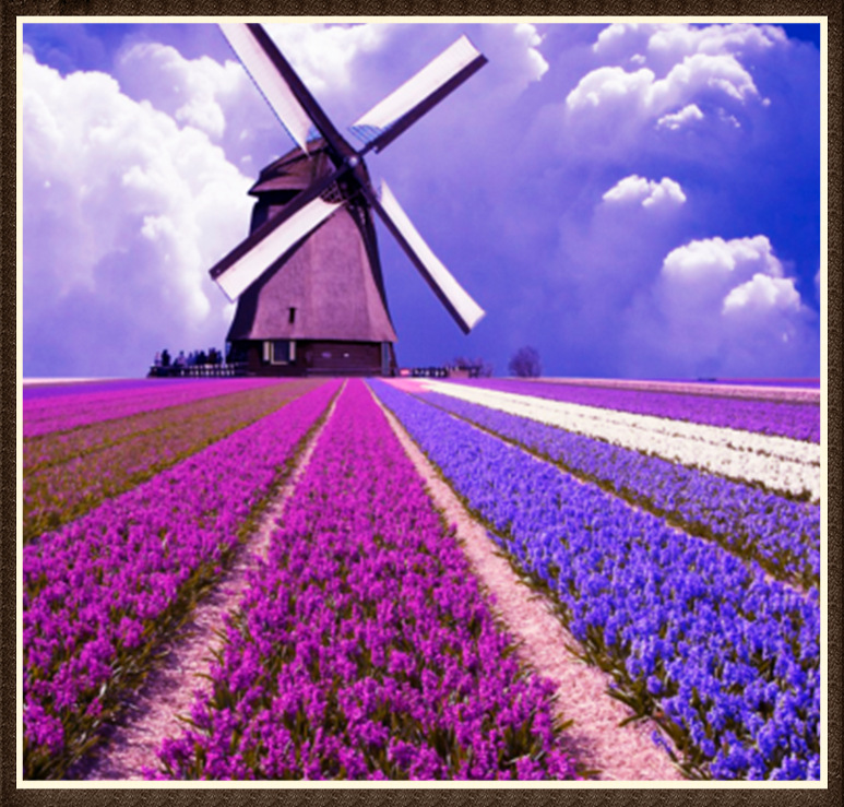 外贸薰衣草风车钻石画diy厂家直销诚征代理钻石画厂家钻石画批发