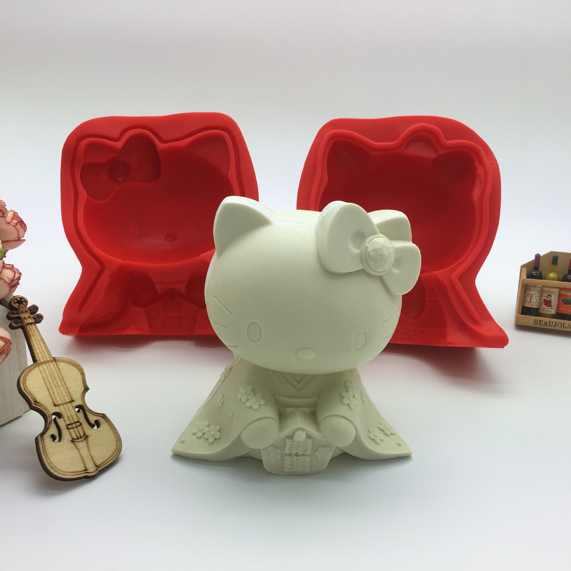 批发硅胶模具动物小猫手工皂模具翻糖模具火锅底料硅胶模具