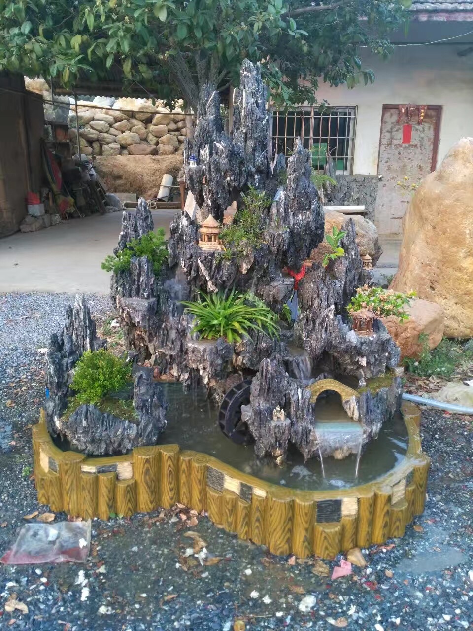 家庭假山盆景石头