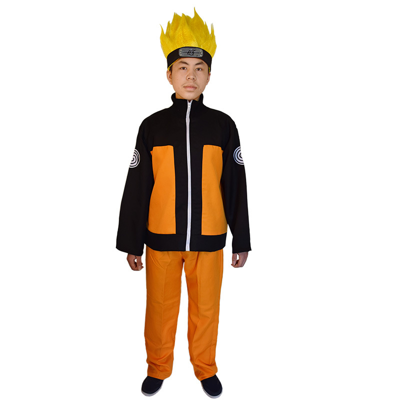 动漫忍者服装鸣人一代cos衣服 疾风传鸣人衣服万圣节cosplay服装