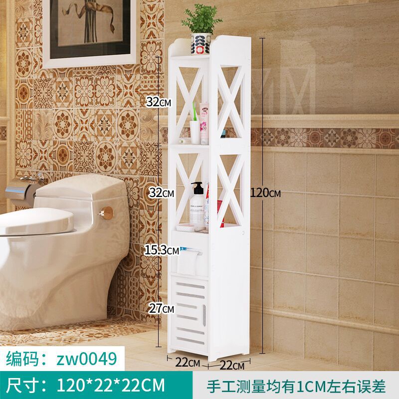 Simple Bathroom Shelf Floor Bathroom Storage Cabinet Bathroom Toilet Cupboard Bathroom Tripod Carved Flower Stand