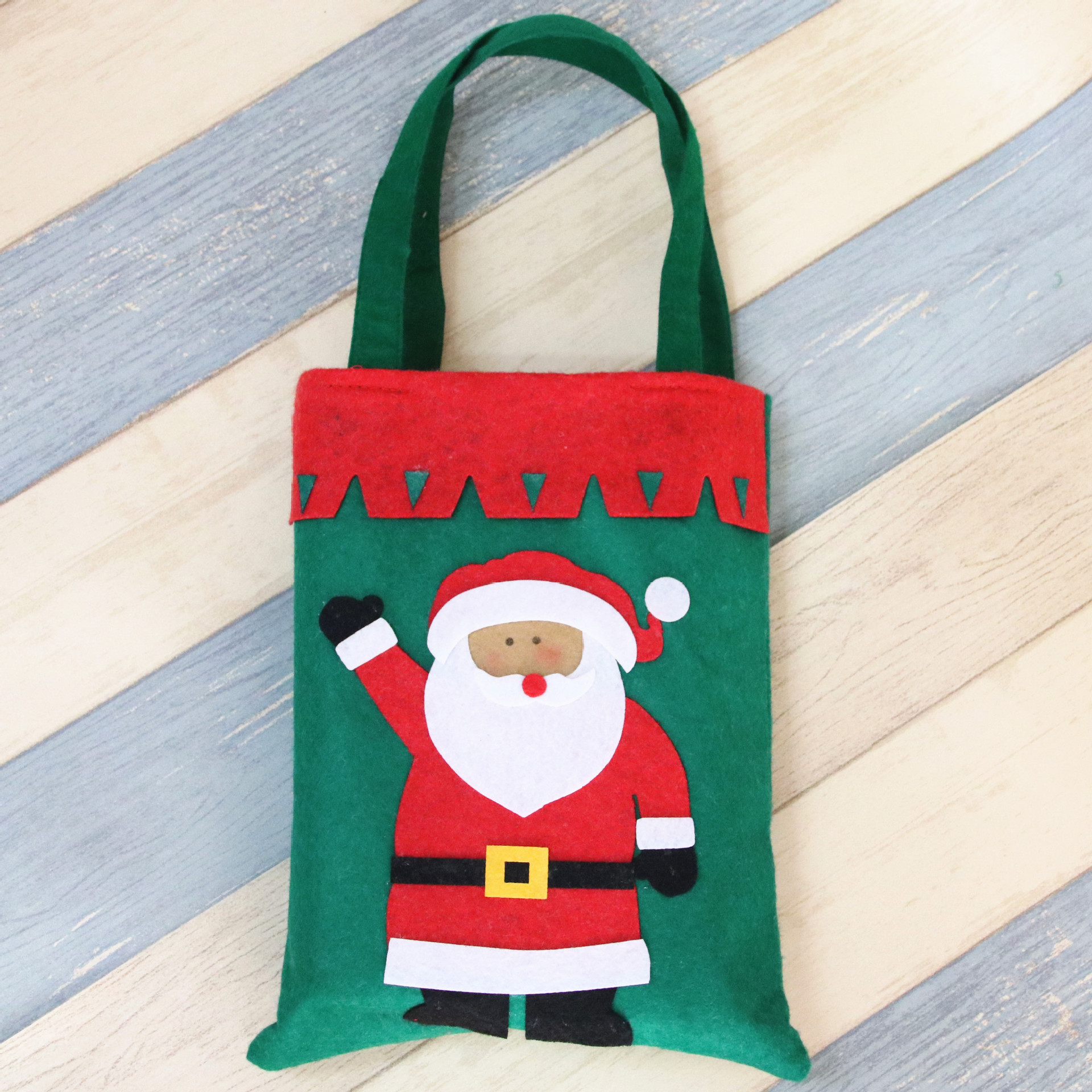 圣诞节装饰品糖果袋书袋圣诞节礼物袋加厚手工缝制圣诞节礼物袋