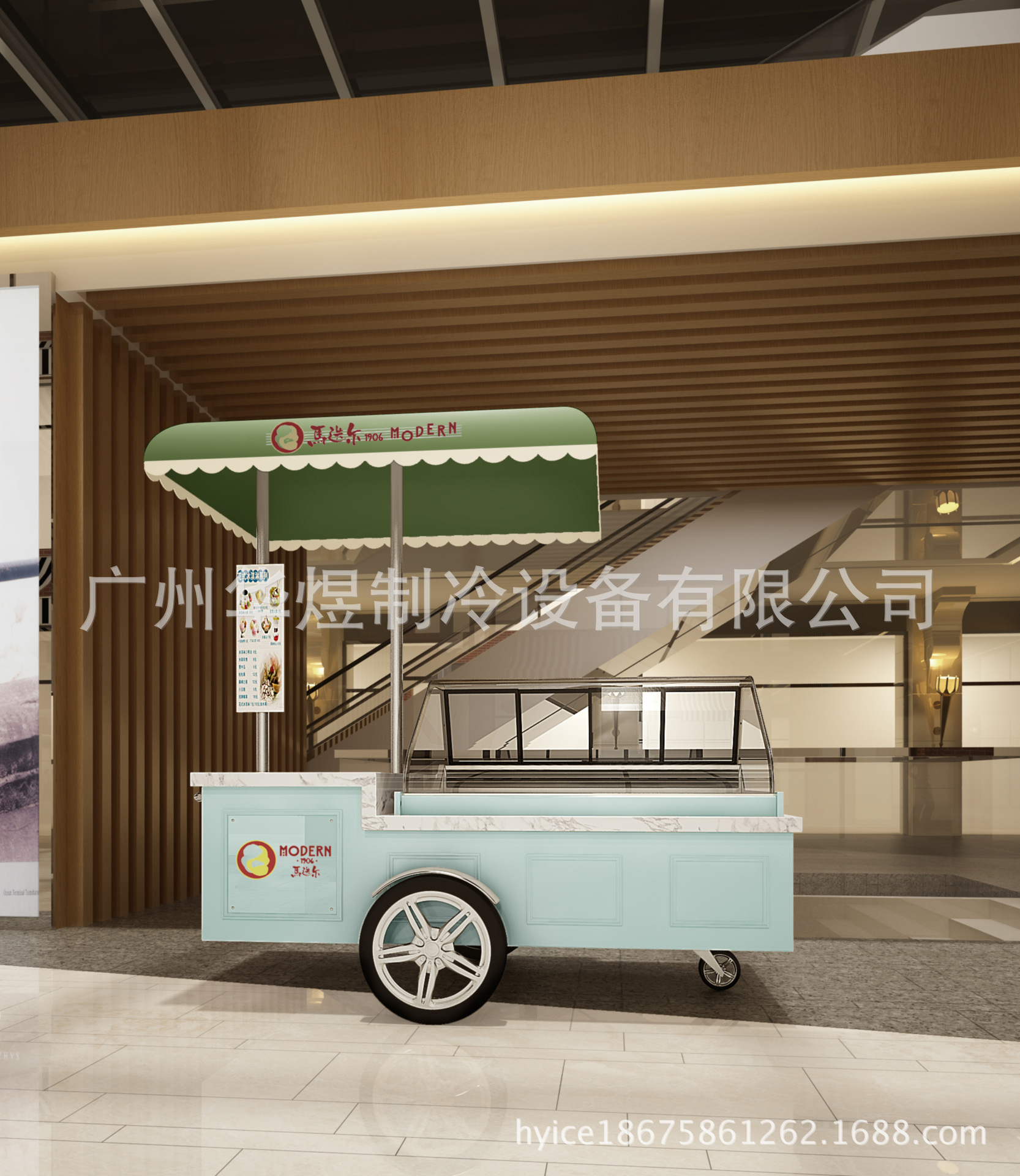 冰友欧式雪糕车马迭尔专用冰棍冷藏车冰淇淋手推车冰激凌小吃车