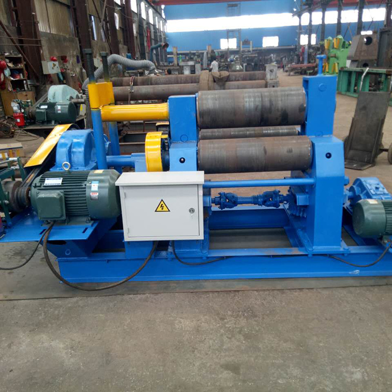厂家供应三辊液压卷圆机 小型全自动铁板滚圆机液压铝皮卷管机