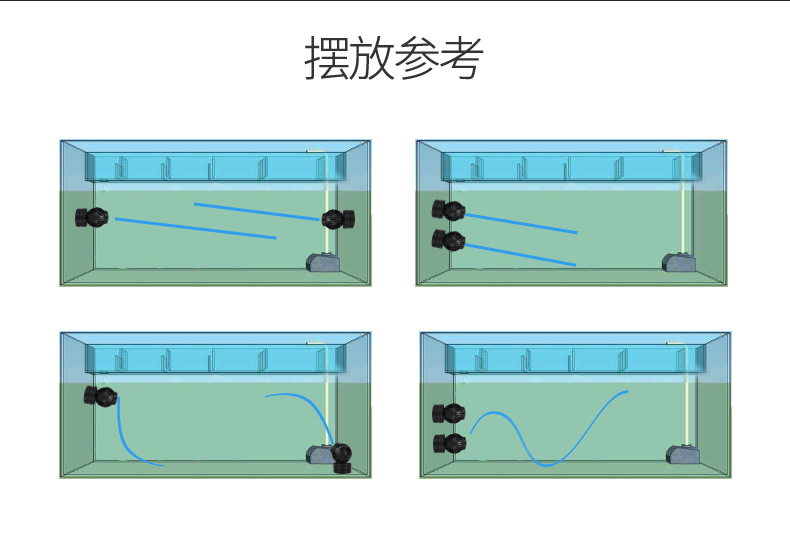 新款捷宝变频造浪泵 无线联动磁吸冲浪泵rw-4 8 15 20鱼缸造流泵