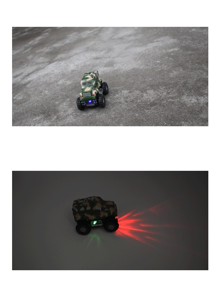 益智积木仿真儿童电动军事系列发光万象行驶玩具车diy自由搭配