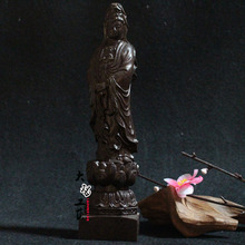 越南沉香木观音菩萨 摆件念珠观音实木雕刻工艺品佛像 厂家批发