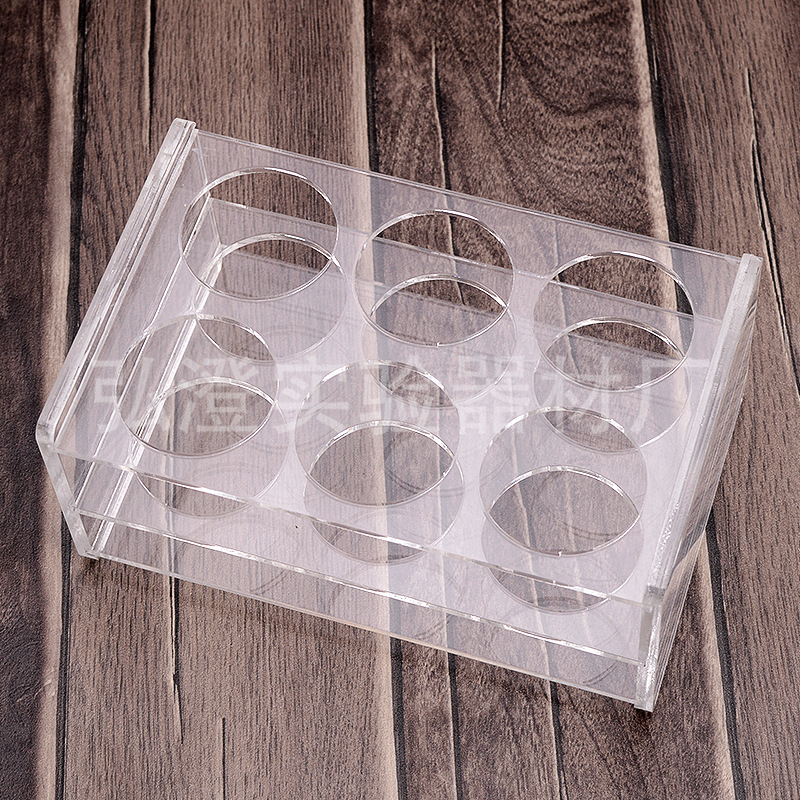 厂家直销有机玻璃架6孔三层孔径40mm冷冻试管离心管架多用