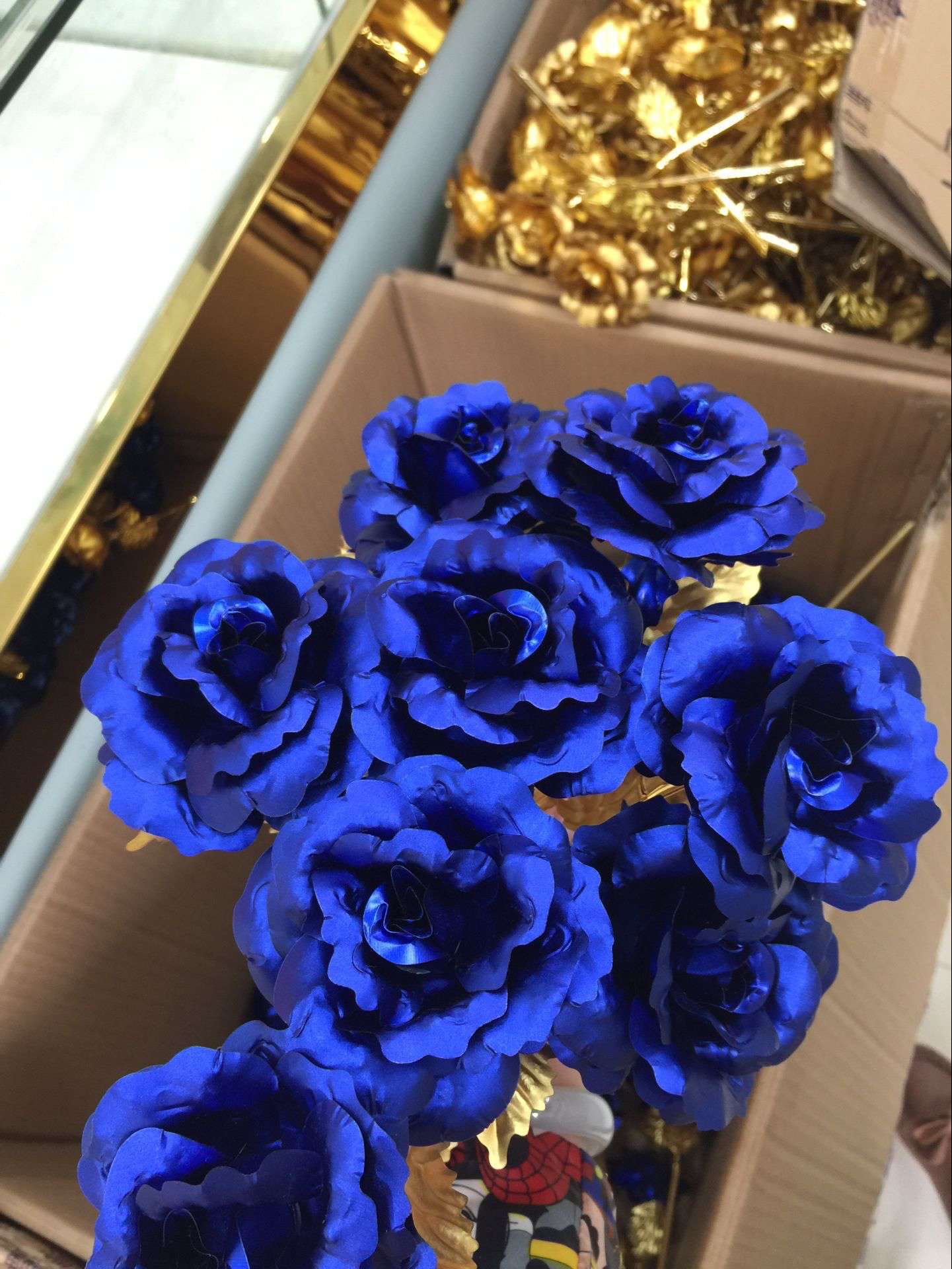 24k金箔玫瑰花 玫瑰花工艺制品 创意七夕情人节送女友礼物