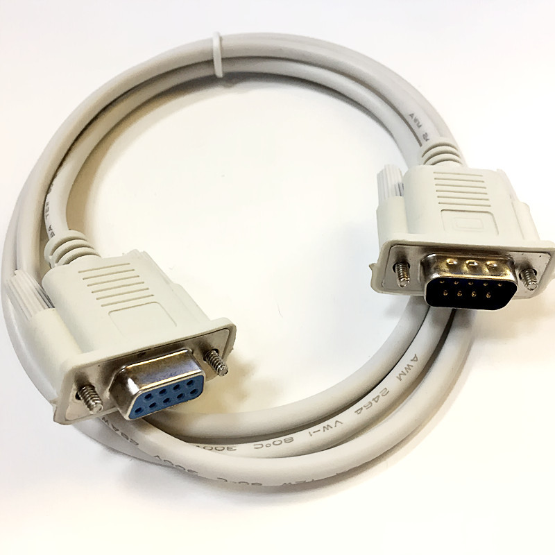 大量现货串口线公对母rs232串口数据线db9针对9孔com口直连交叉线