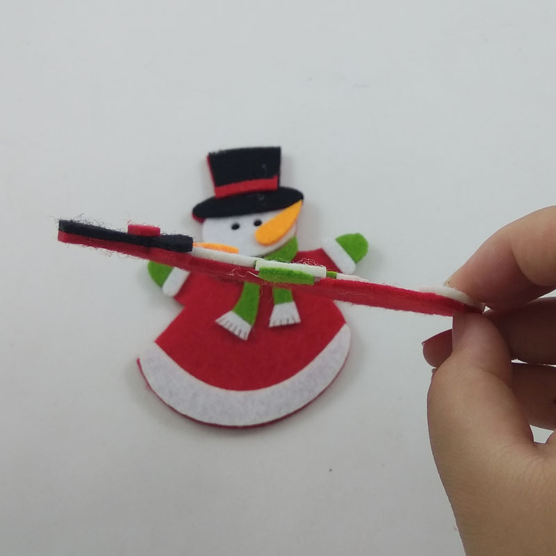 8*10.5cm不织布雪人批发跨境圣诞节装饰品毛毡无纺布diy手工配件