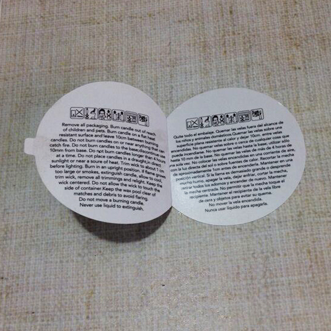 Wholesale Adhesive Sticker Printing Creative round Folding Label Can Be Set English Two Fold Standard Label Factory Direct Sale