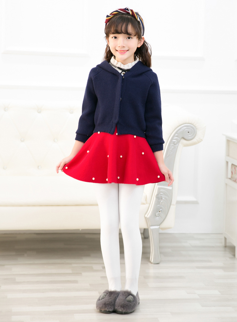 儿童连裤袜2019秋新款韩版童袜抗起球拉绒女童打底袜白色舞蹈袜