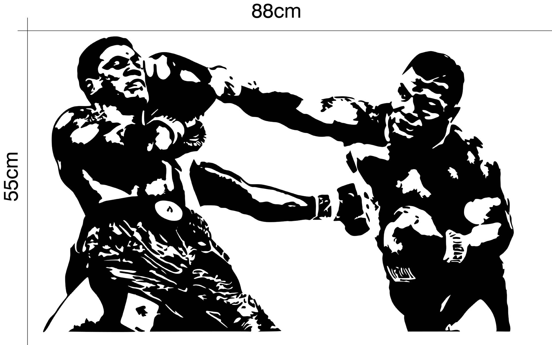 艾沃9950卧室背景运动泰拳泰森装饰画客厅pvc墙贴批发 墙贴