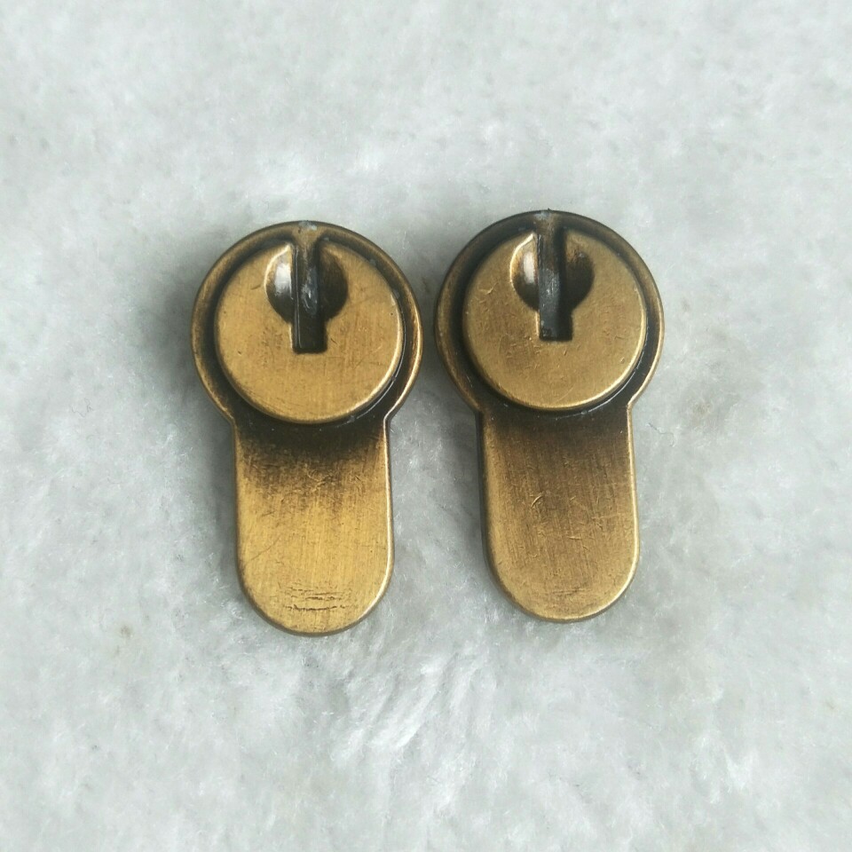 小70双开门假锁片室内门锁锁具配件黄古卧室房门配件装修五金