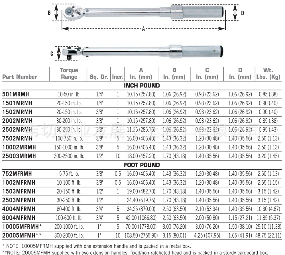 cdi 3/8in 扭矩扳手 扭力扳手 30-200 in.lb 2002mrmh