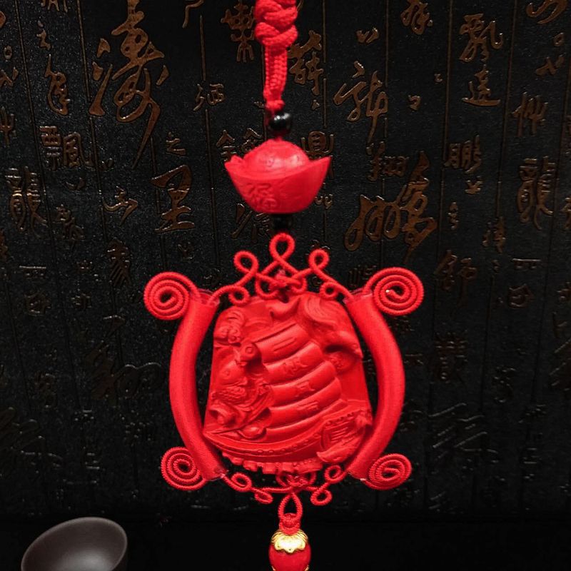 创意新款朱砂汽车挂件 出入平安挂件 保平安车挂厂家直销