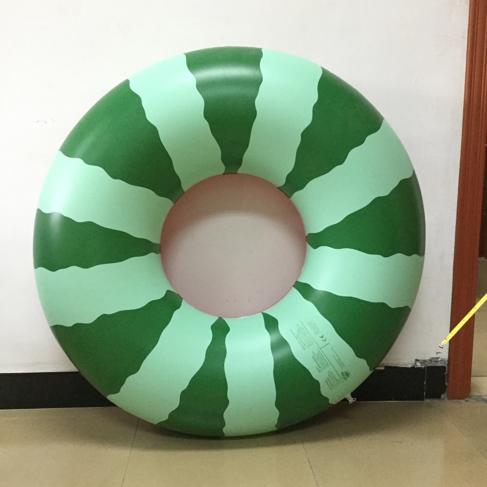 厂家直销 pvc充气120cm西瓜水泡圈 吹气游泳圈 加厚材质 oem