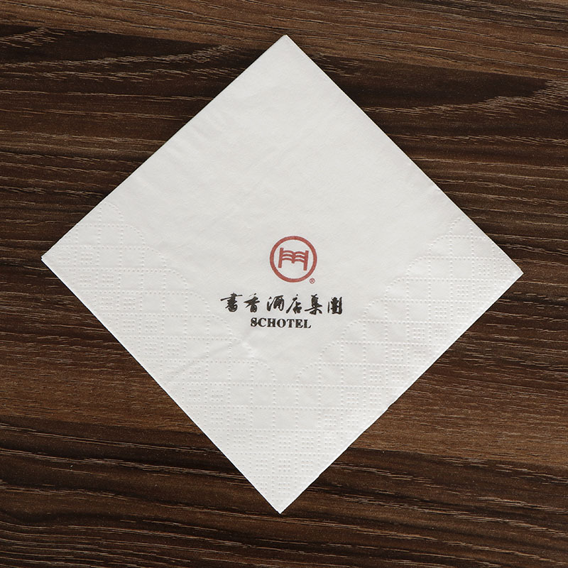 酒店餐巾纸 方形彩色印花纸巾 可印logo饭店纸巾 原生木浆纸巾