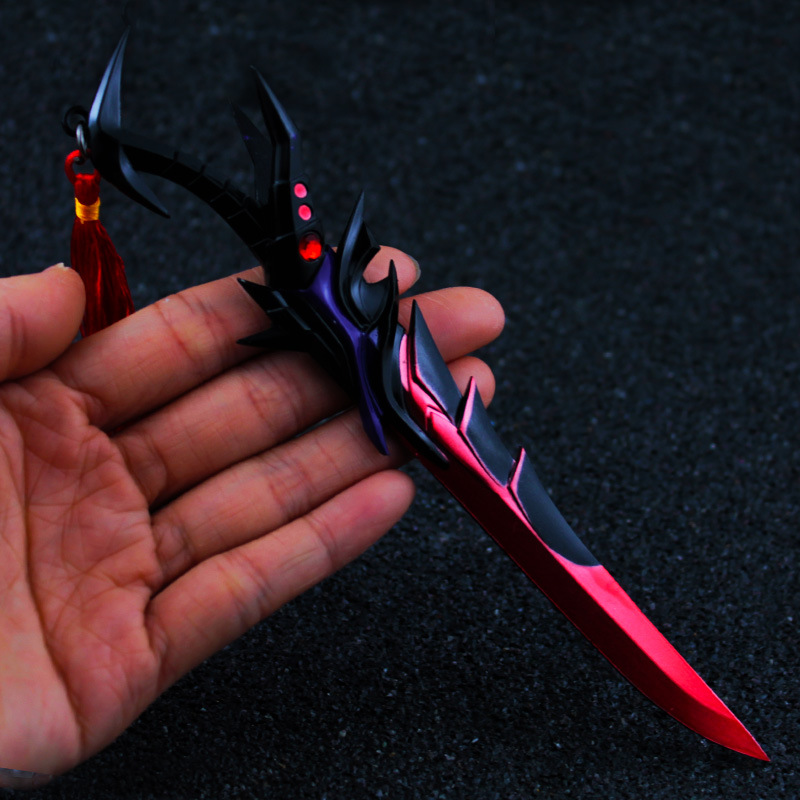 王者武器宫本武藏地狱之眼合金兵器18cm宫本左右眼剑圣合金装备刀