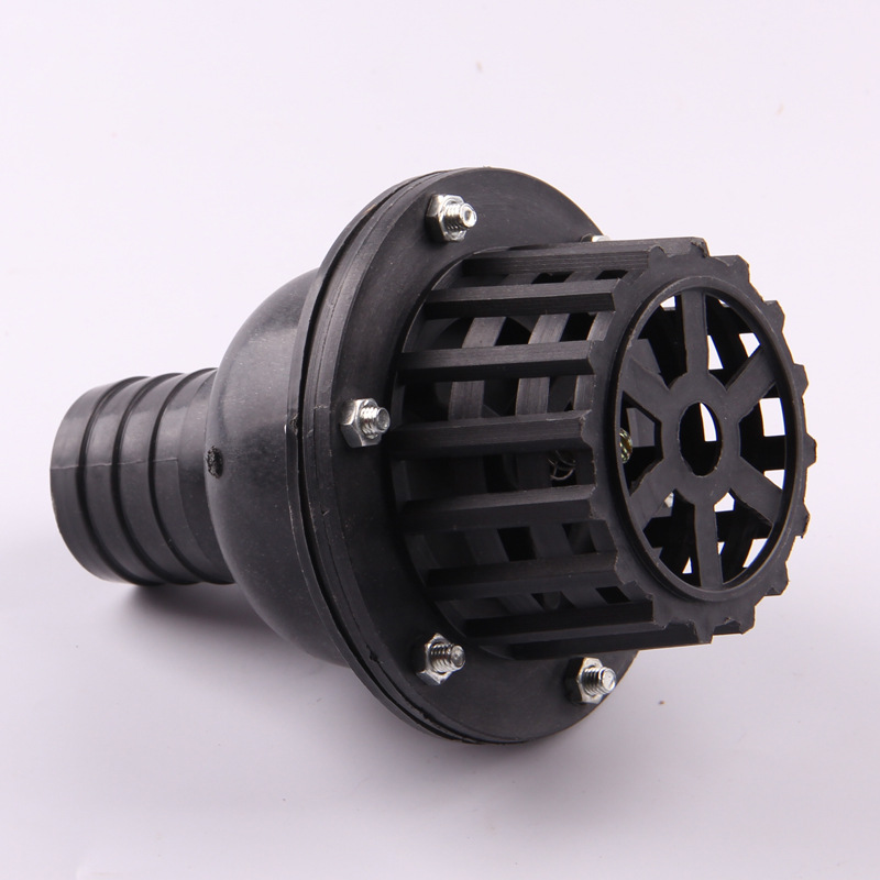 水泵塑料底阀止回阀1.5寸 莲蓬头 长135mm*38mm 外径38mm