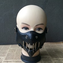 朋克皮面具汉尼拔夜店演出铆钉口罩个性摩托摇滚非主流面罩男士