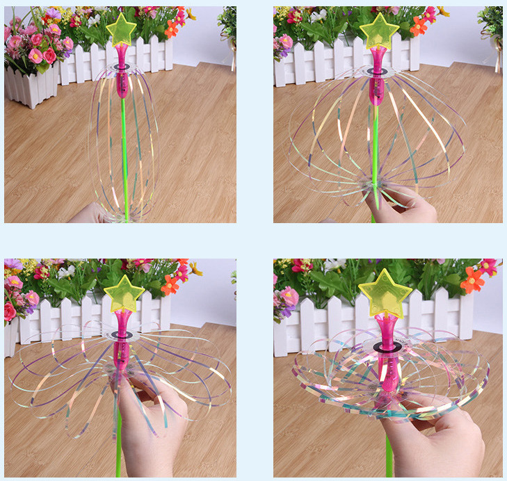 Variety Magic Bubble Wand Variety Twist Ribbon Magic Stick Bubble Flower Magic Stick Flash Glow Stick