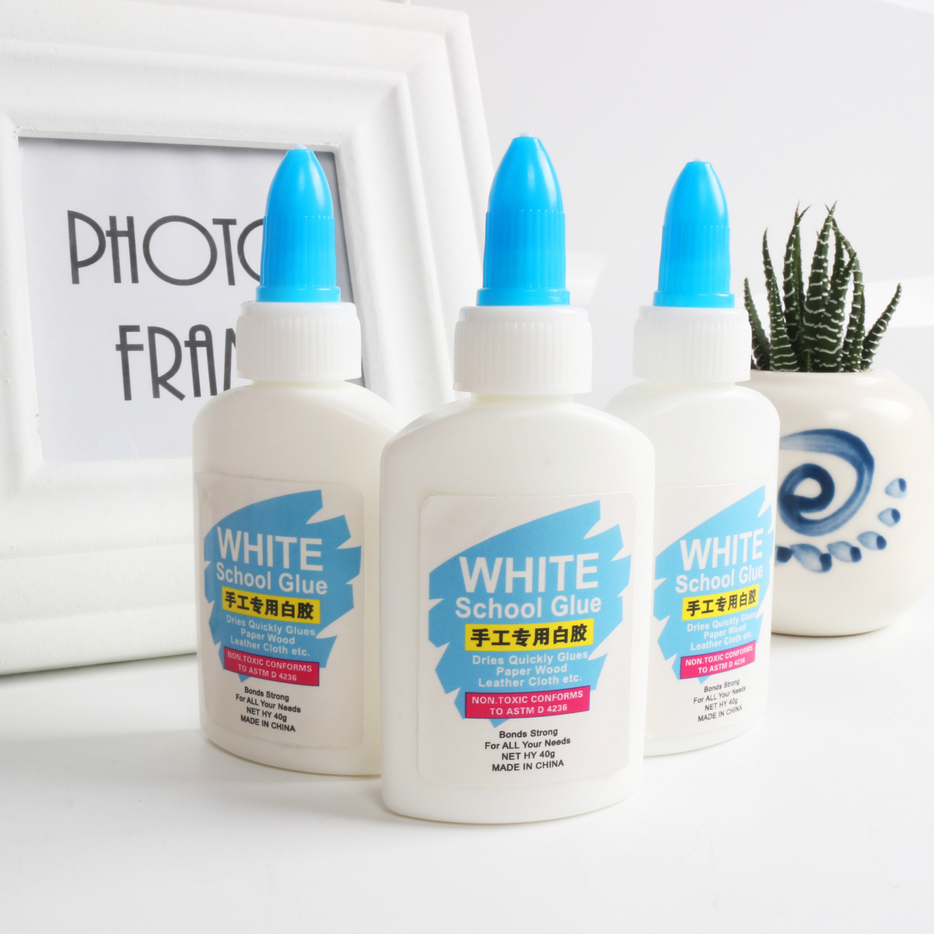 40ml白胶学生手工白胶白乳胶 儿童diy史莱姆雪花泥胶水白乳胶