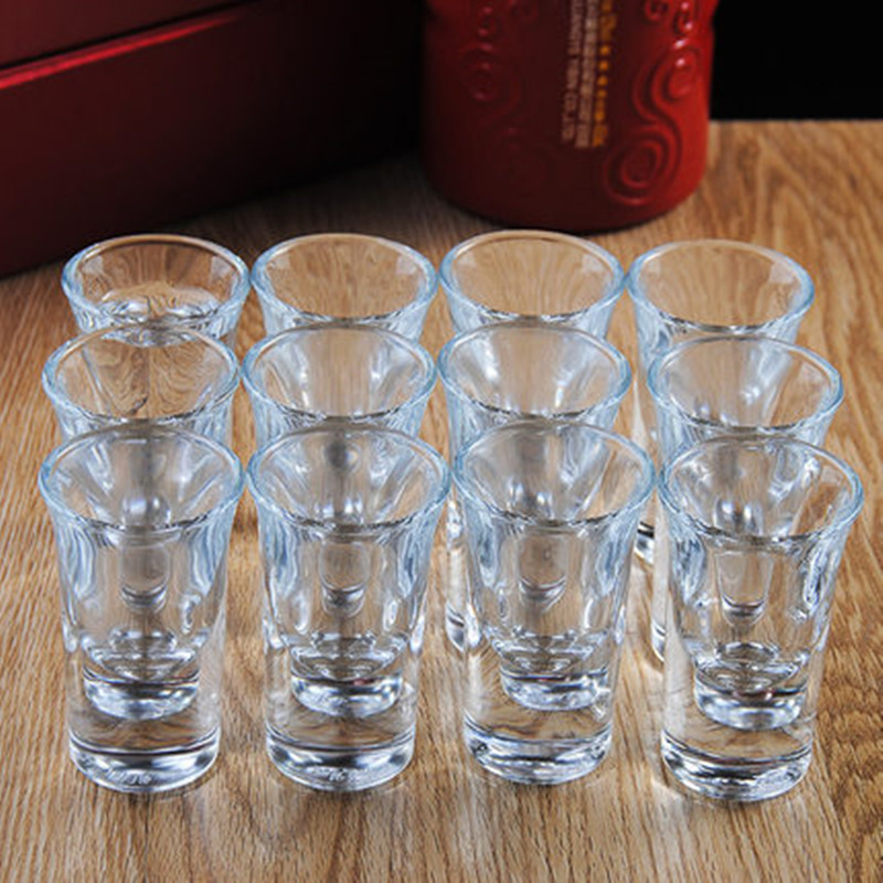 厂家批发朗旭透明玻璃小酒杯 烈酒一口杯40ml加厚水晶白酒具