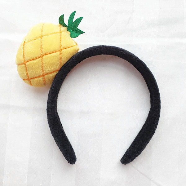 可爱水果发箍西瓜香蕉草莓菠萝布艺头箍卖萌自拍漫展头饰毛绒发卡
