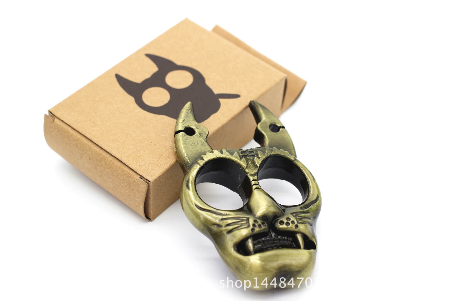 虎头钥匙扣虎头双指手扣指虎合金手扣迷你虎手扣批发