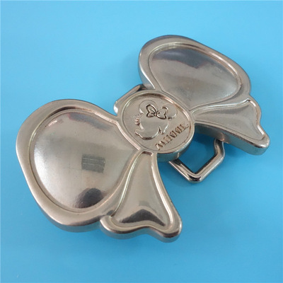 定制女士创意腰带扣头 蝴蝶结皮带扣合金平滑扣 电镀皮带扣头批发
