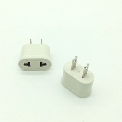 欧规转美规扁两脚转换插头插座wn-20a美规转换插头