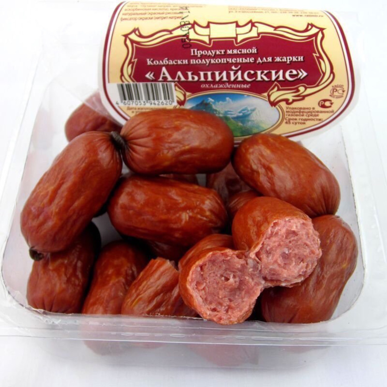 供应进口俄罗斯卢布肠火腿肠枣肠手指肠380克