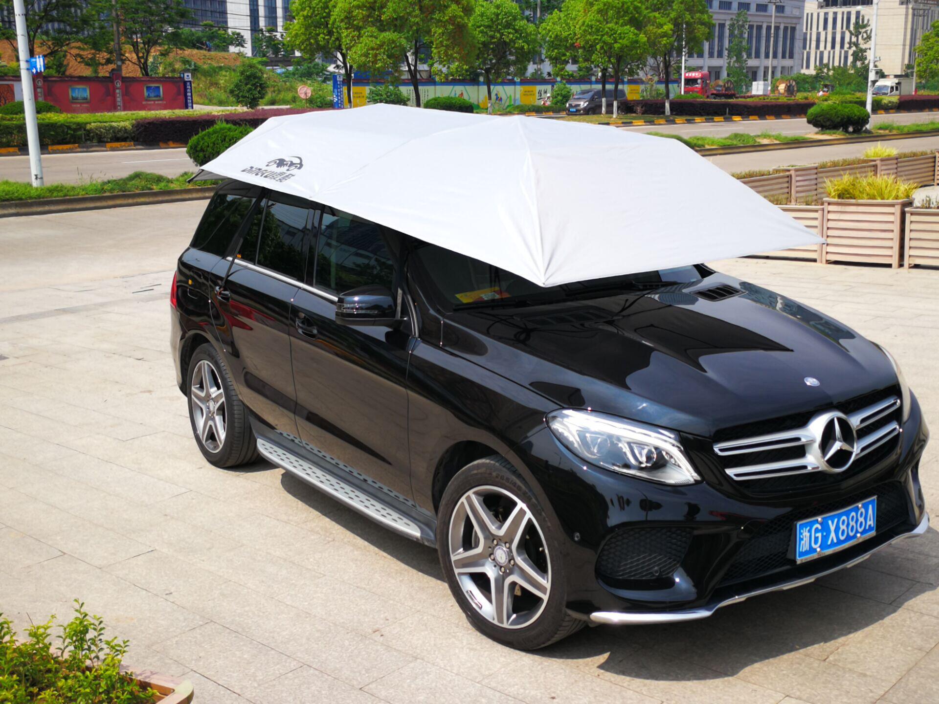 鼎酷汽车篷遮阳防晒隔热全自动遥控折叠移动伸缩车库棚家用停车篷