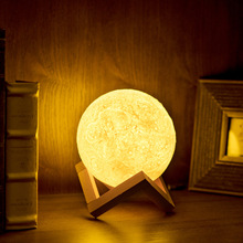 外贸3D月球灯3D蓝牙音箱月亮灯触控拍拍遥控USB台灯床头小夜灯