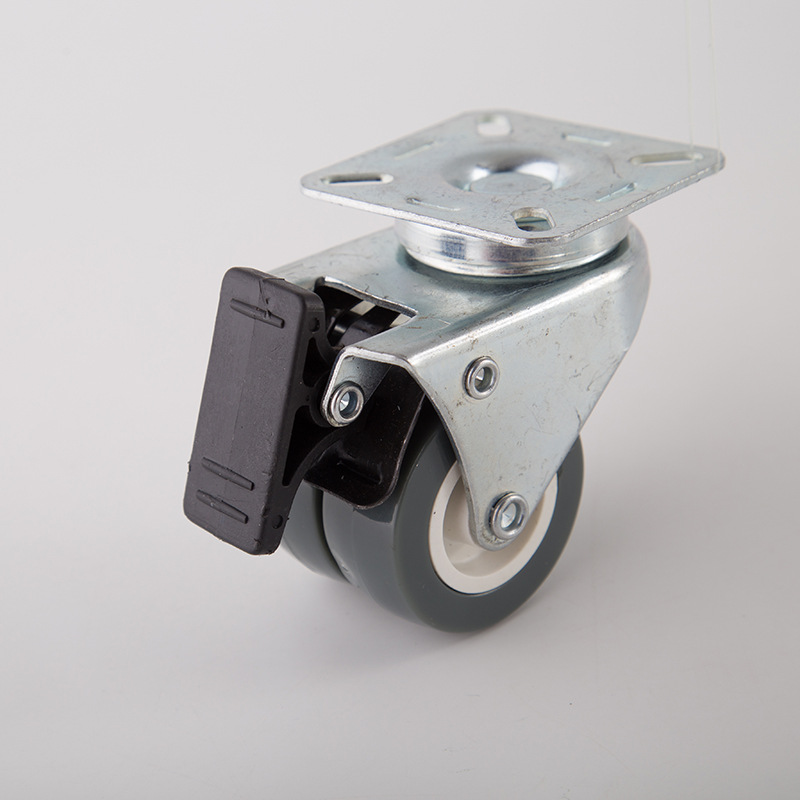 2寸双排万向轮 增强尼龙加重轮脚轮 尼龙双排轮子 重型小轮子定制