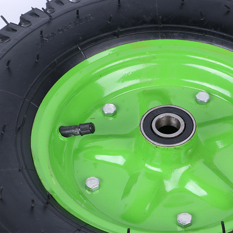 热销推荐充气脚轮 400-8手推车充气轮胎 防滑耐磨橡胶工业脚轮