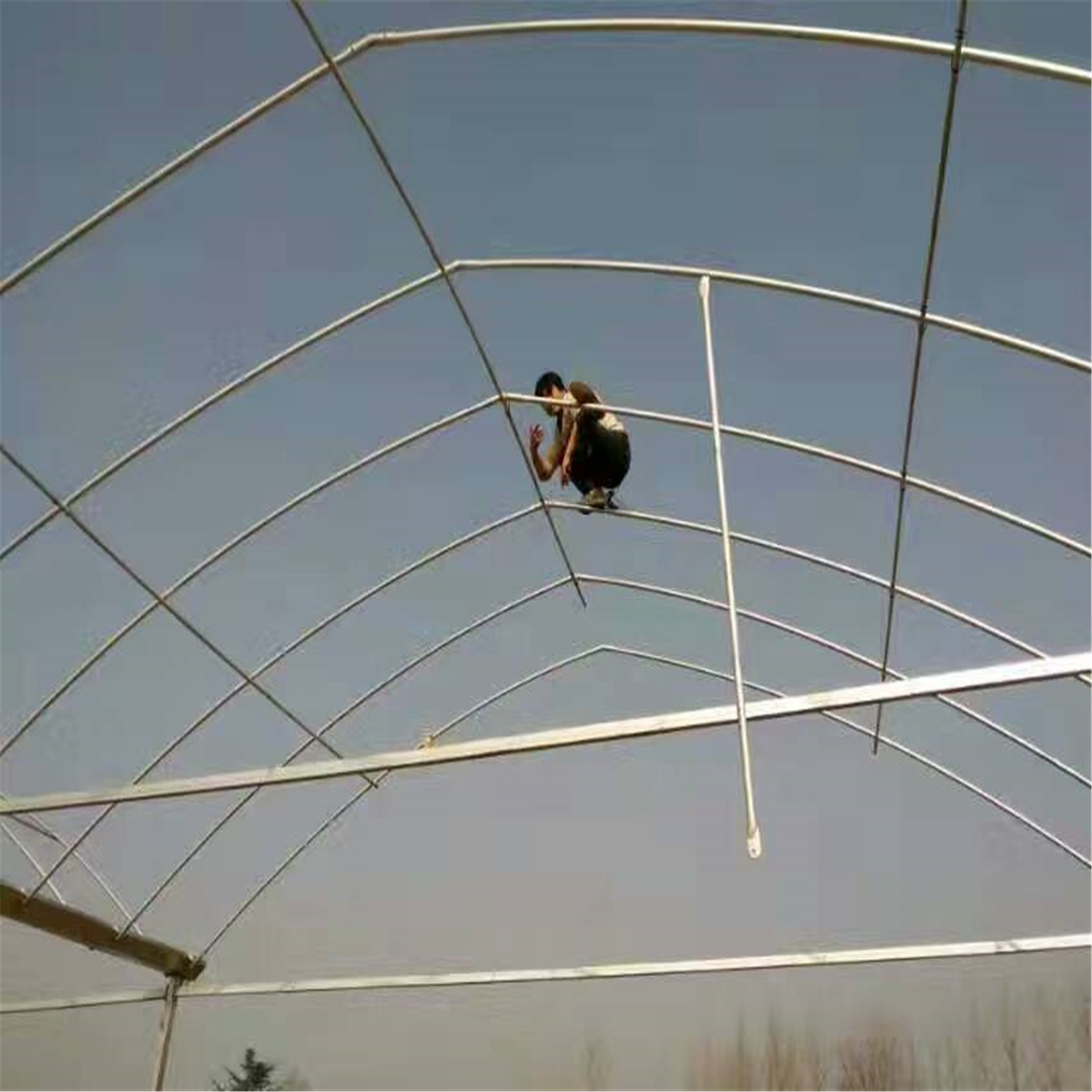 供应宁波余姚养鸡1寸大棚钢管 蔬菜大棚骨架温室大棚钢架