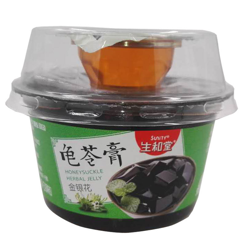 包邮生和堂龟苓膏 红豆金银花202g*36杯/箱休闲零食果冻夏天热销
