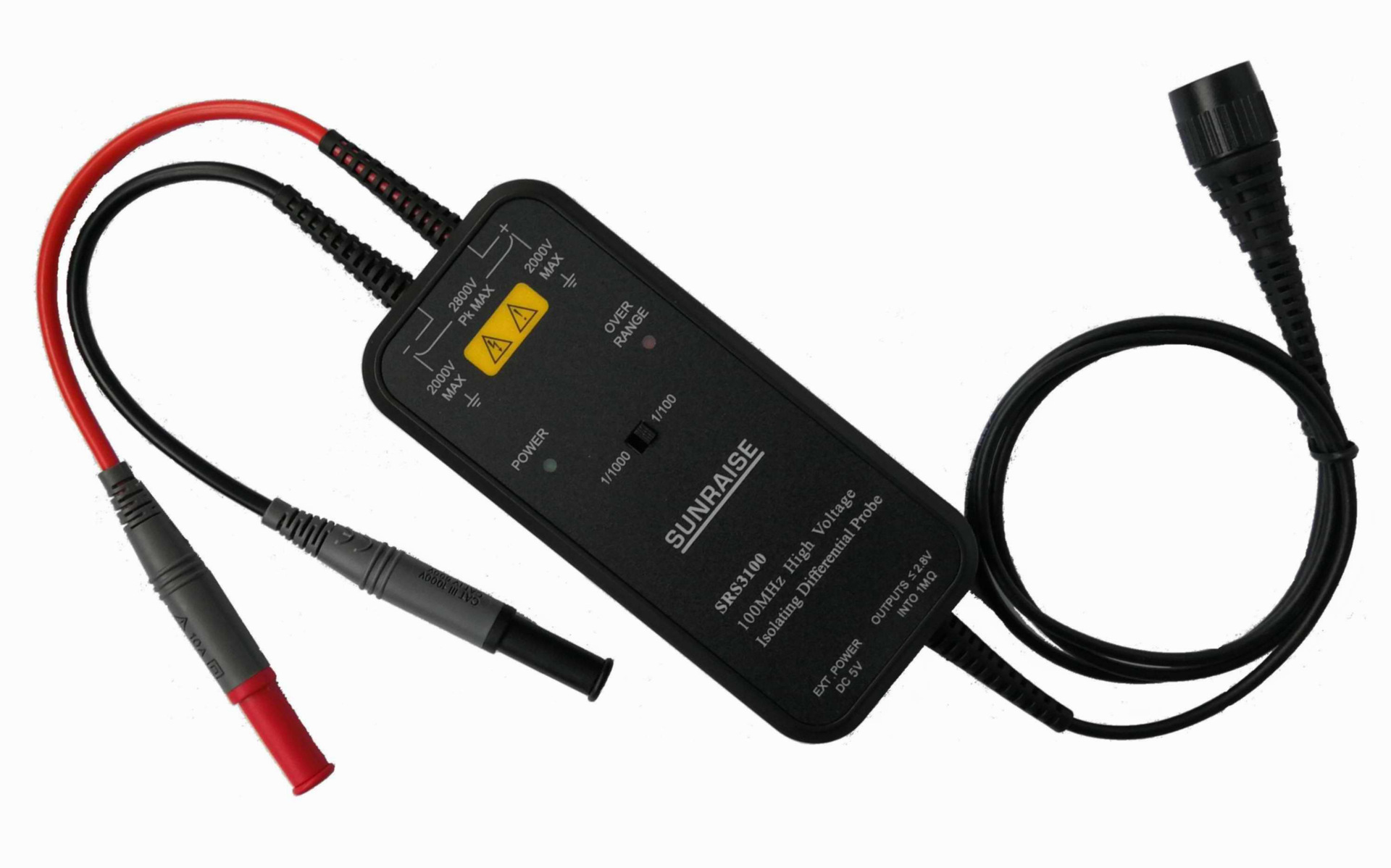 100m/2800v高压隔离差分探头srs3100,保修5年,适合出差使用
