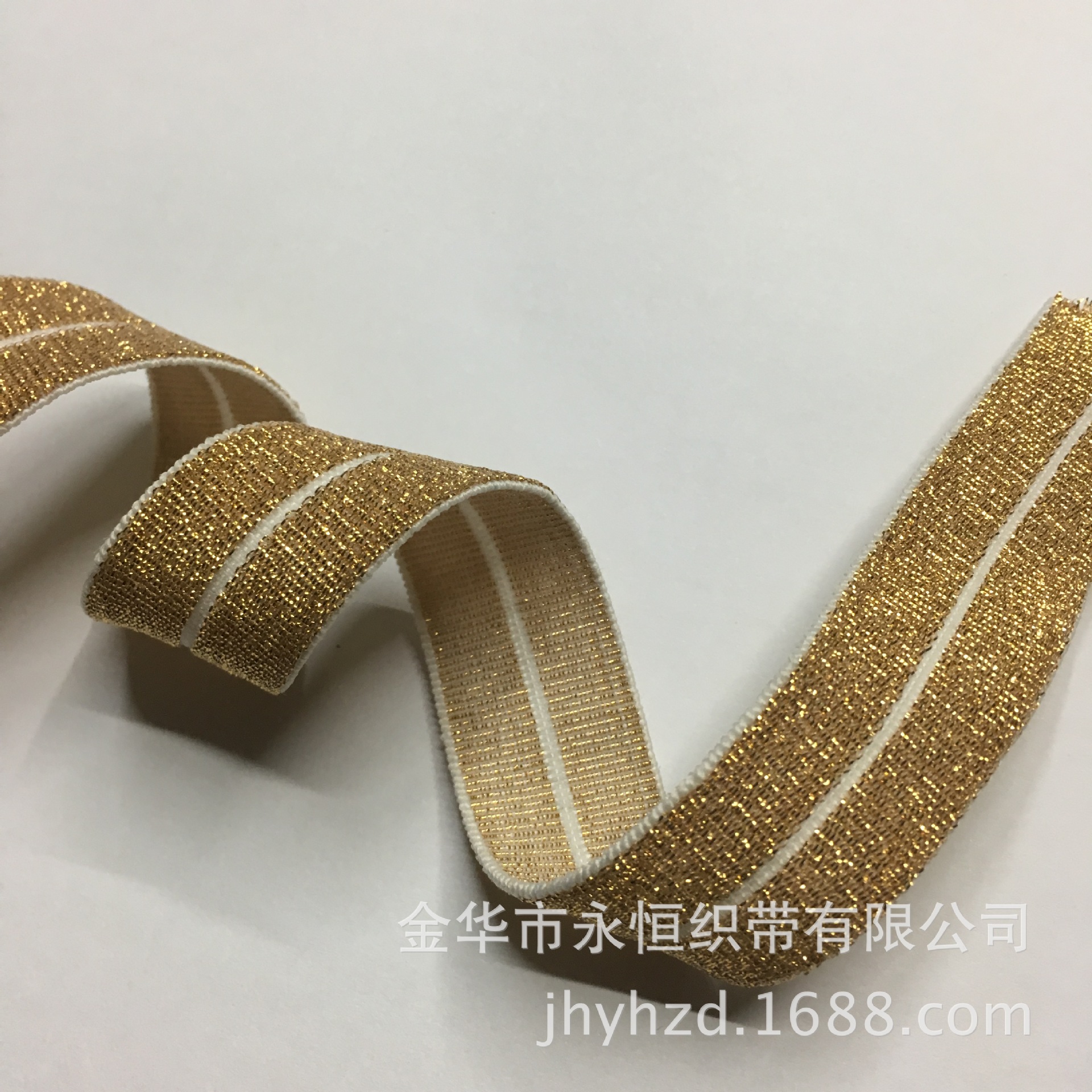 2.0cm Thick Folded Gold Silk Boud Edage Belt Onion Silk Trim