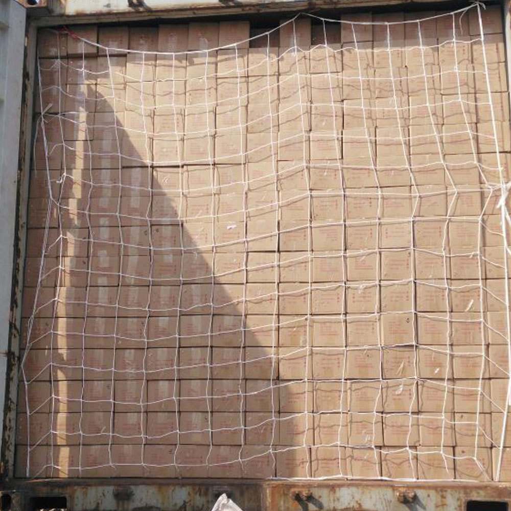 广州发货销售集装箱防护网 集装箱货柜尾部拦网白色尼龙绳货柜网