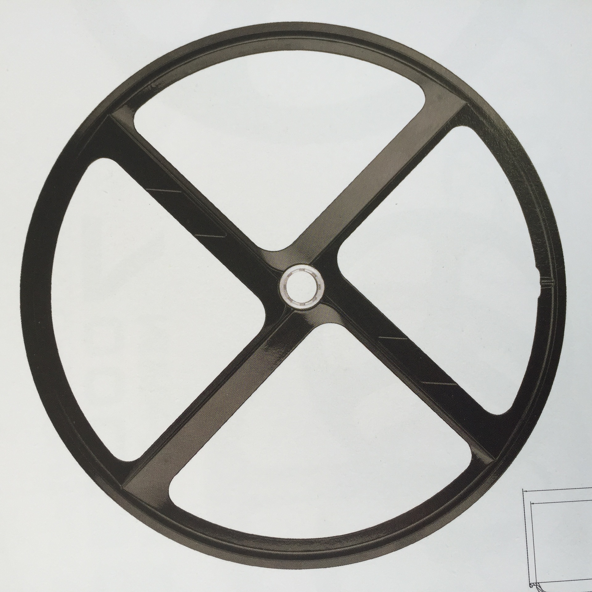 镁合金四刀一体轮死飞倒骑一体轮组公路车四刀轮组十字架一体轮