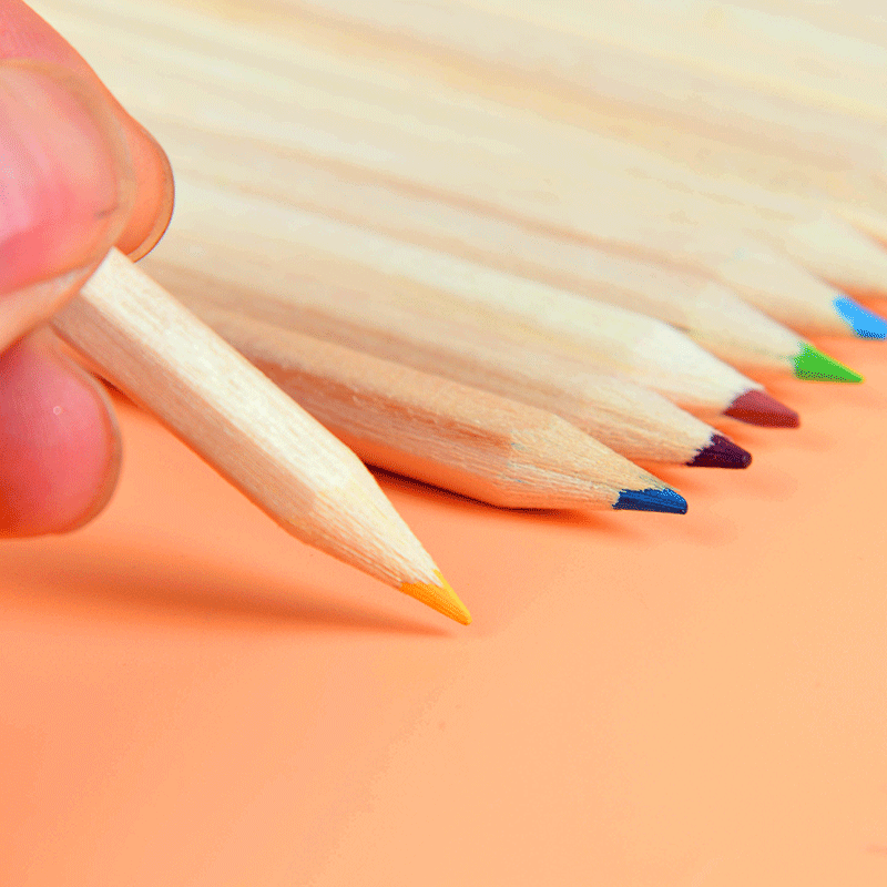 新款儿童涂鸦铅笔 彩杆盒装书写笔 学生文具素描彩绘铅笔厂家直销