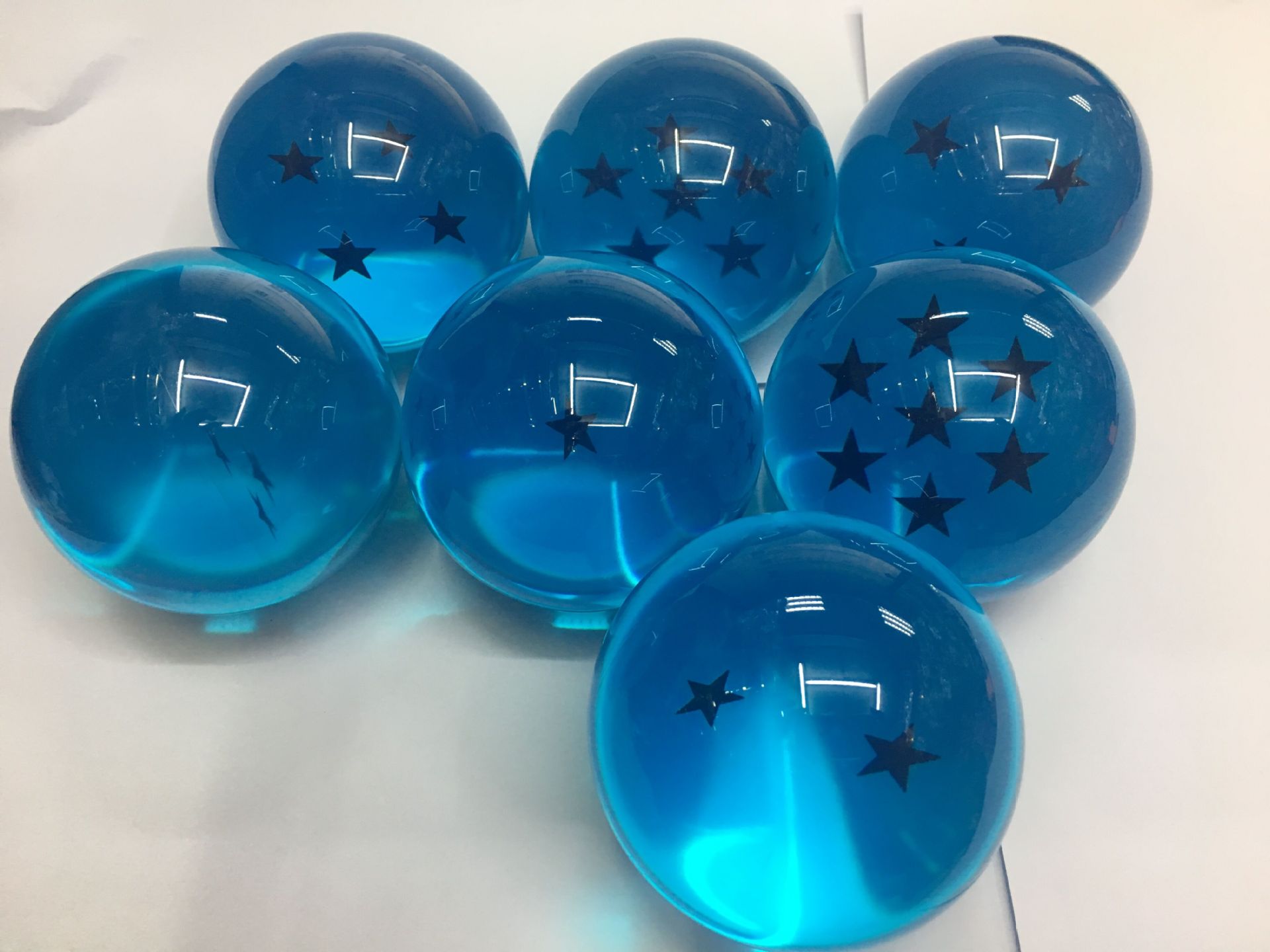 七龙珠 龙珠球 大号蓝色七龙珠球7.6厘米 单独盒装 神龙召唤