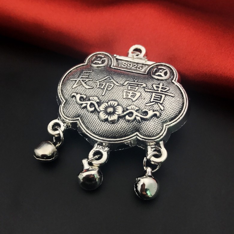 宝宝满月大金锁 周岁满月酒拍照宝宝长命富贵锁 聪明伶俐银锁批发