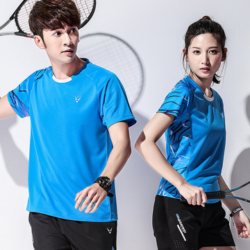 新款羽毛球服套装男女情侣款 团购定制短袖队服网球服运动服速干